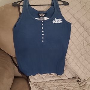 Harley Davidson women's tank top in size large with rhinestones.